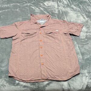 Columbia Men's Casual Button-Down Shirt - Rust Orange